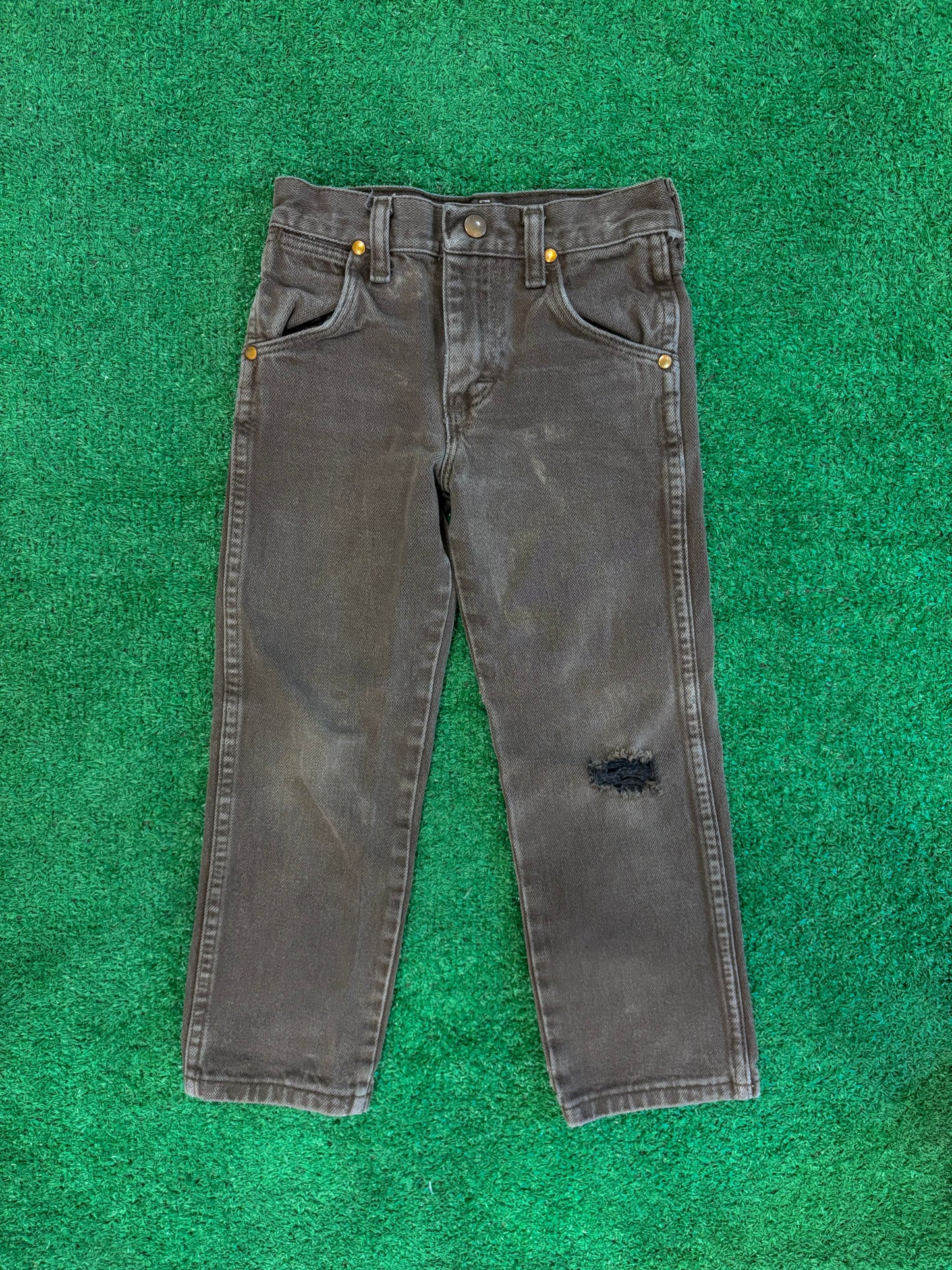 Kids Vintage Wrangler Brown Denim (5T)