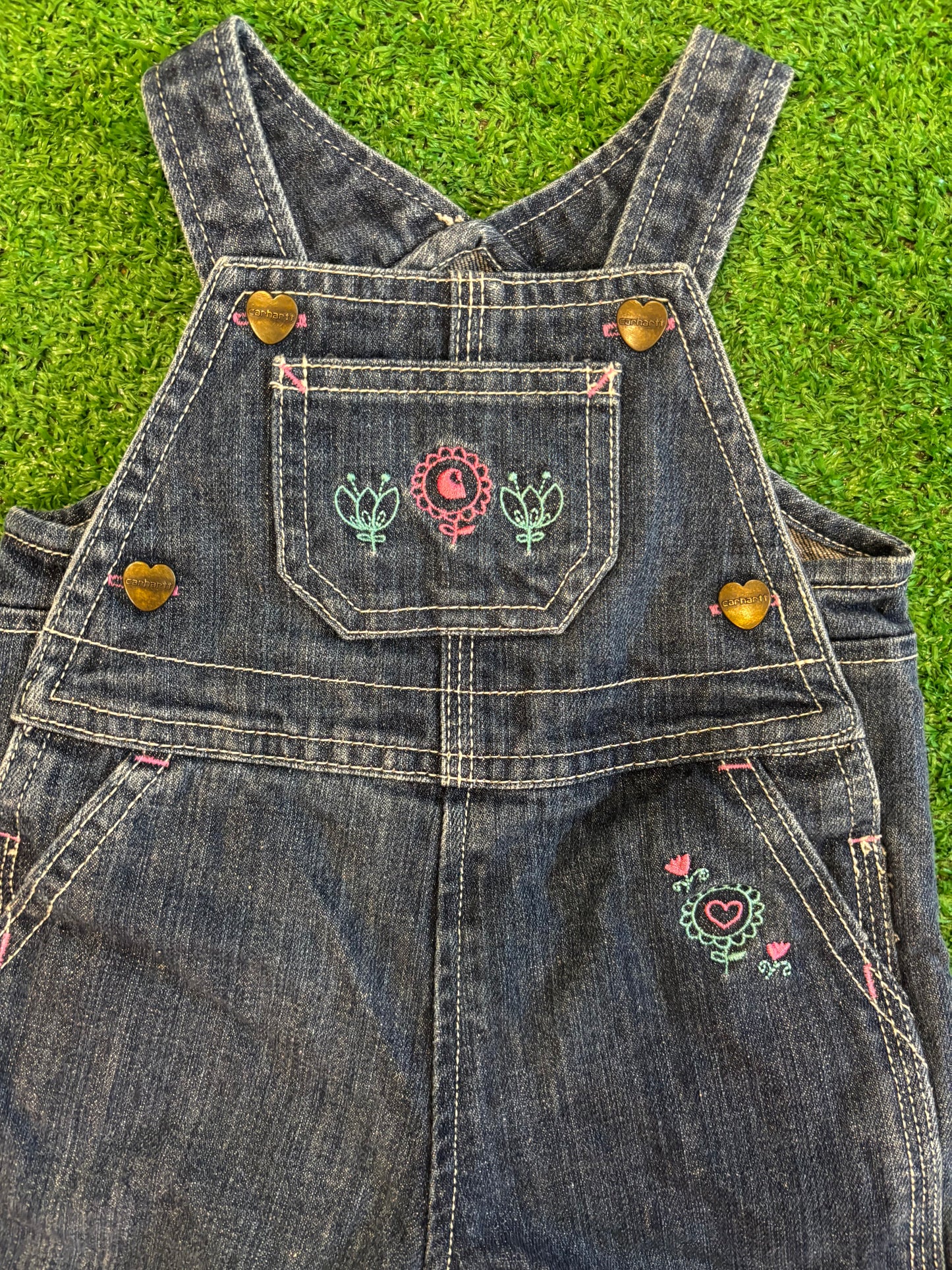 Kids Carhartt Floral Overalls (9MO)