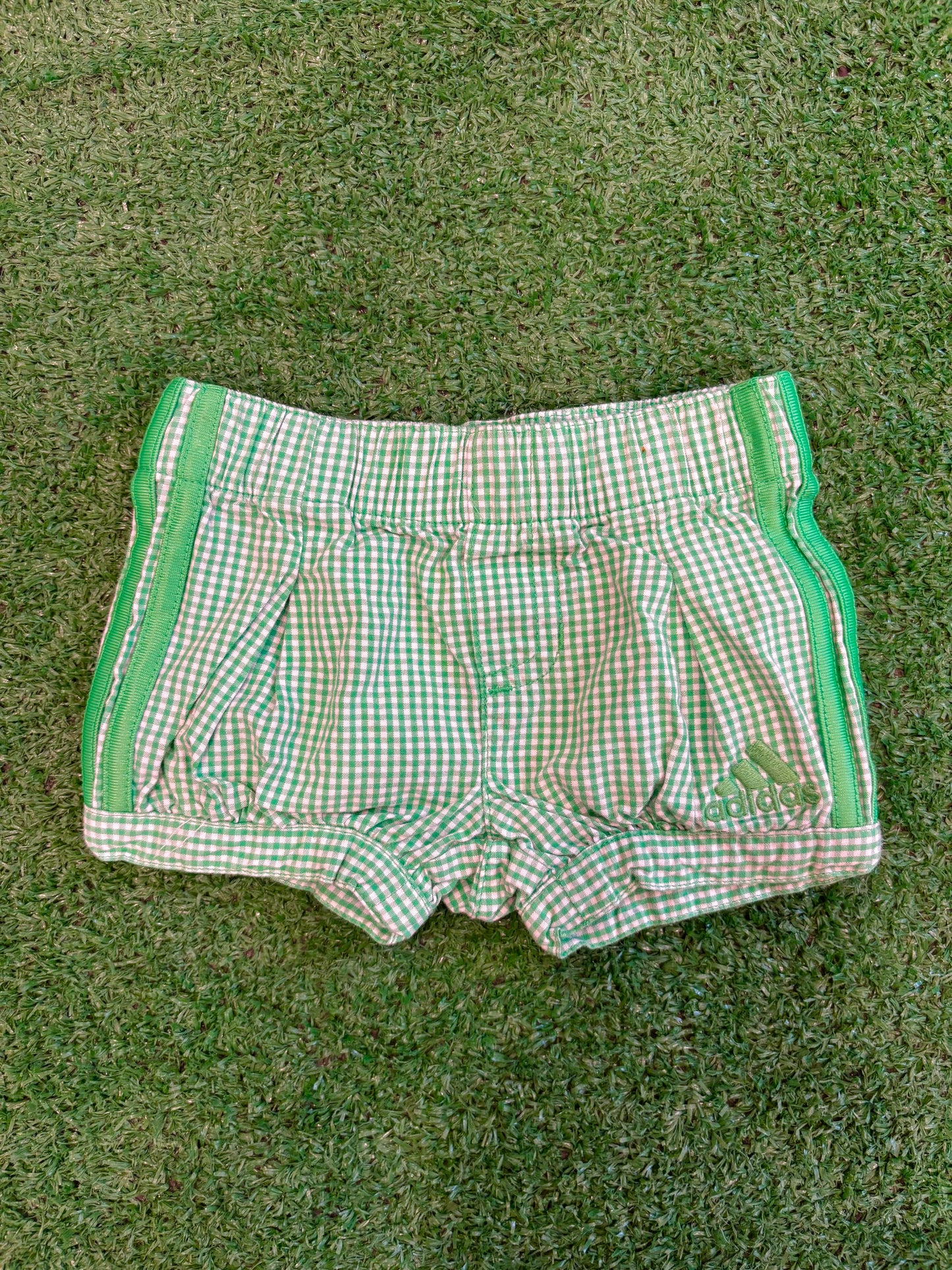 Kids Vintage Adidas Gingham Shorts (3MO)