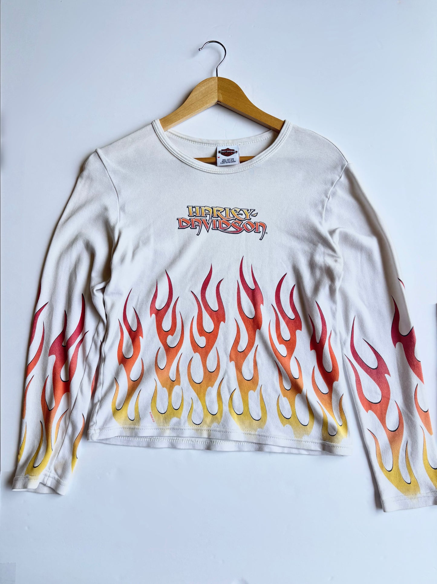 Women’s Vintage Harley Flame Long Sleeve (M)