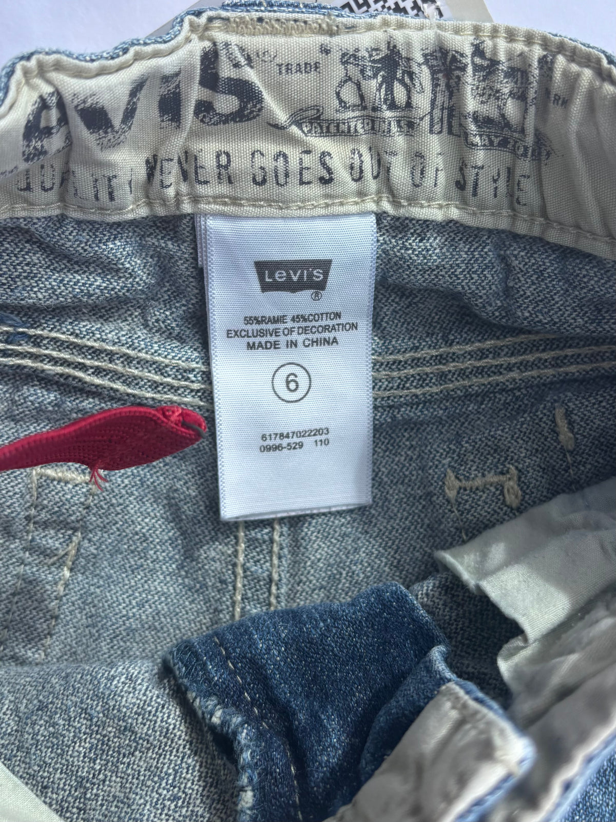Kids Levi Cargo Denim Shorts (6T)