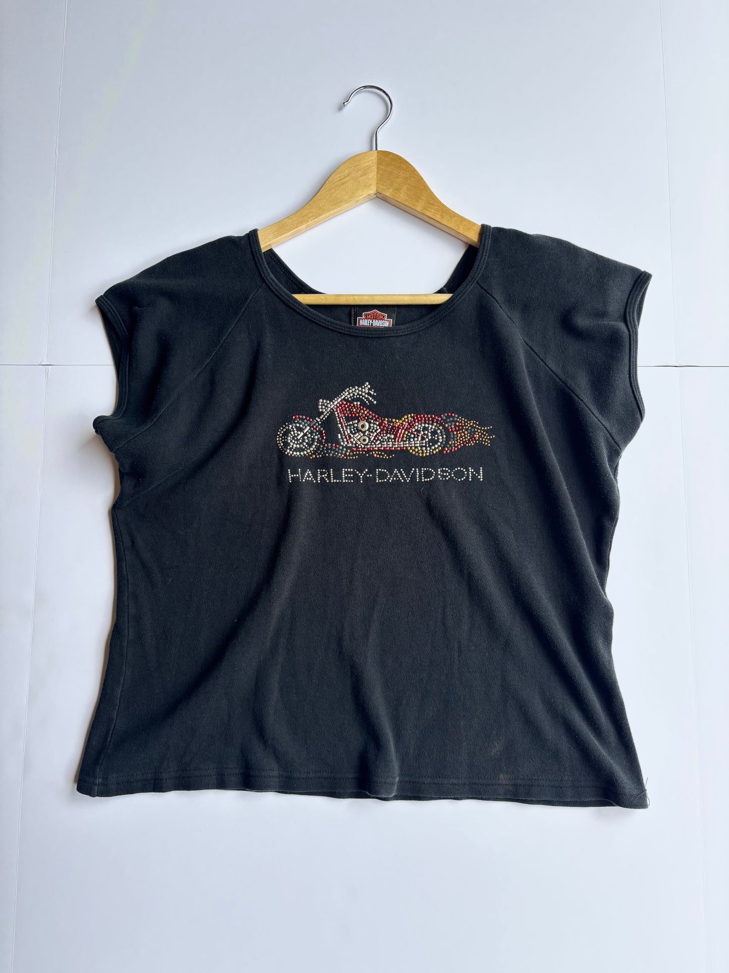 Women’s Vintage Harley Bedazzled Tee (L)