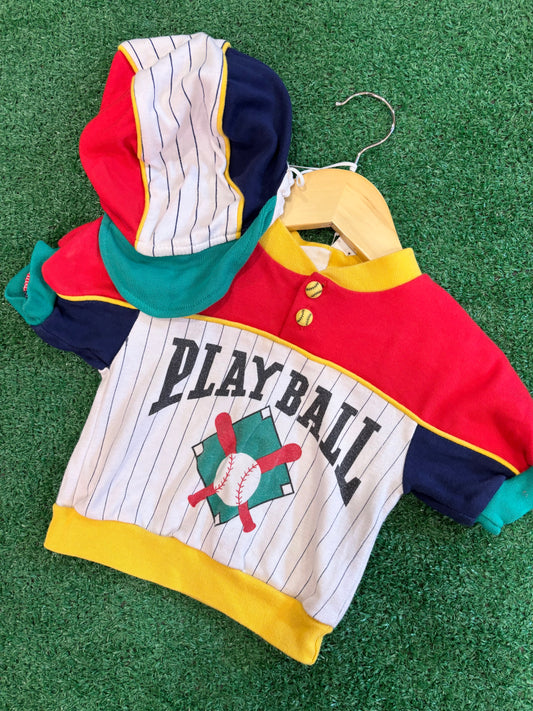 Kids Vintage Baseball Crewneck + Hat Set (12MO)
