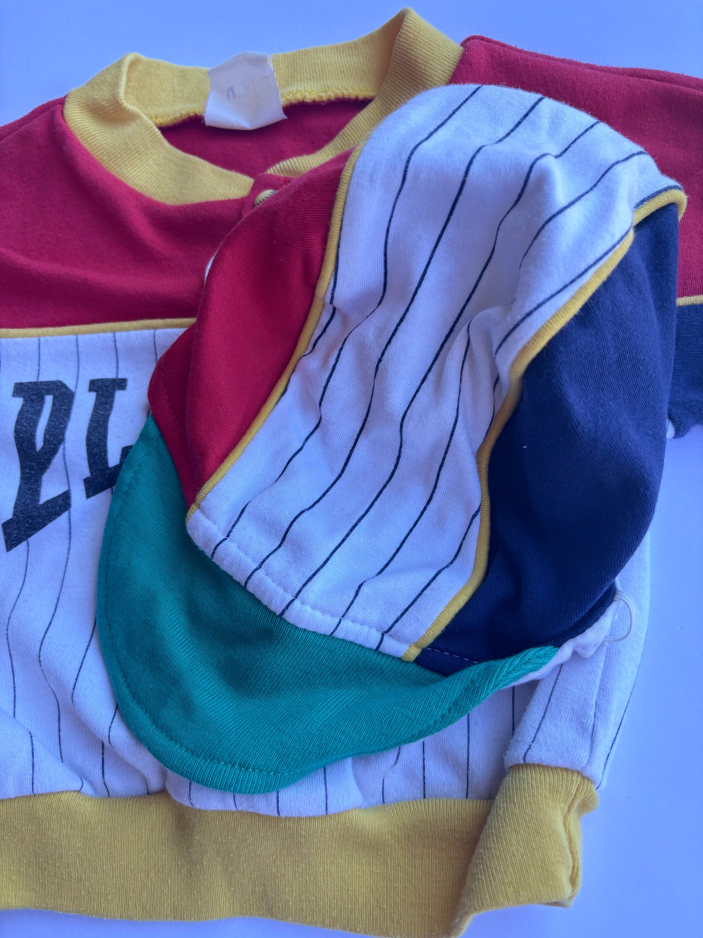Kids Vintage Baseball Crewneck + Hat Set (12MO)