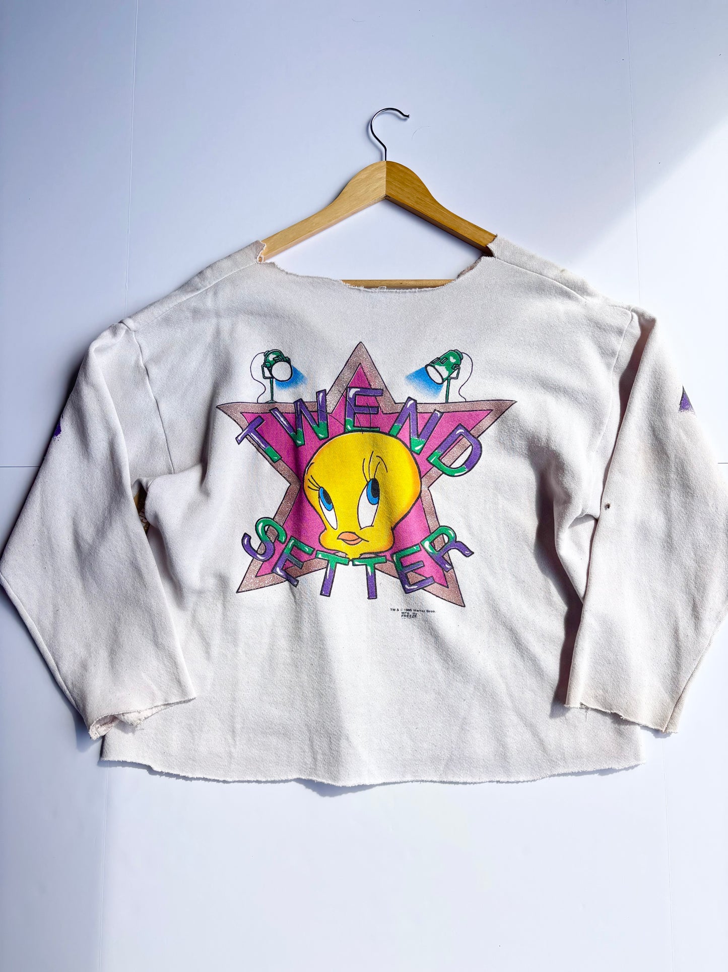 Vintage 1995 Tweety Cutoff Crewneck (M)