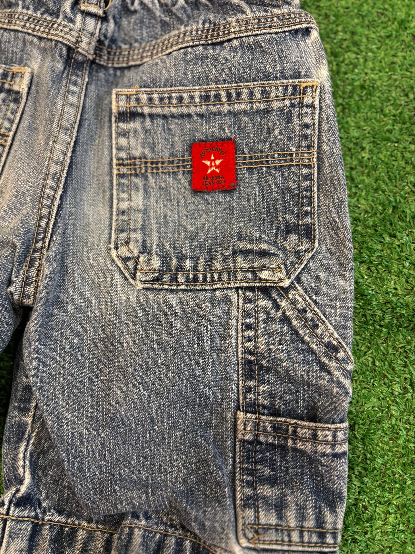 Kids Vintage Cargo Jean Shorts (4T)