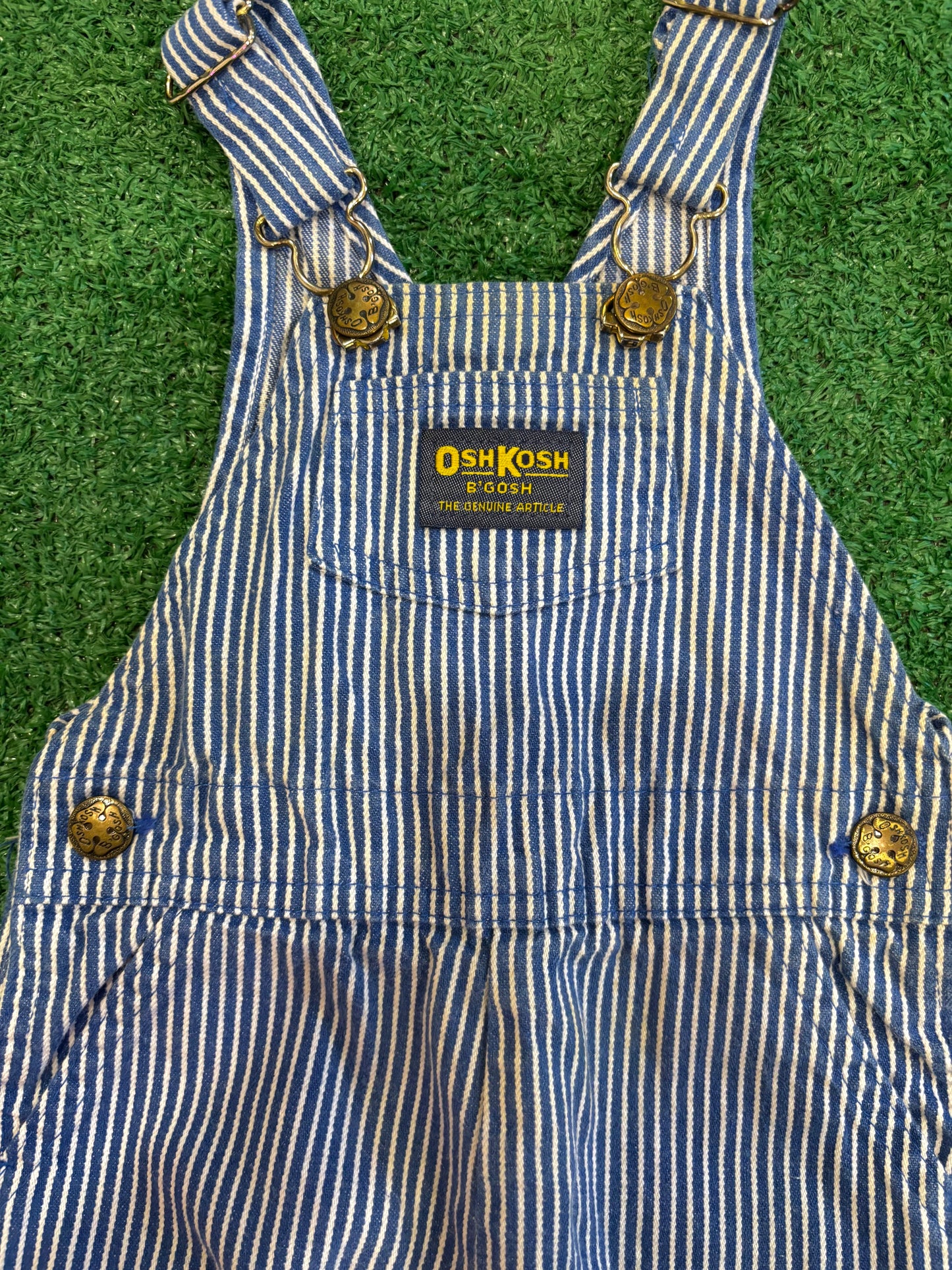 Kids Vintage Oshkosh Stripe Overalls (18MO)