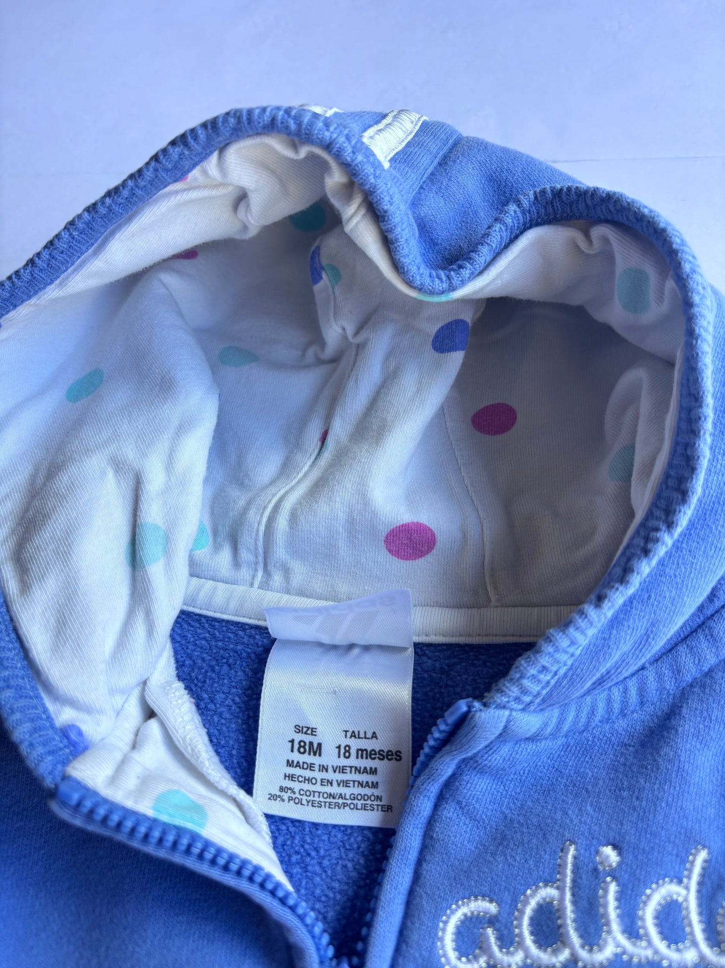 Kids Vintage Adidas Girl Zip Up (18mo)