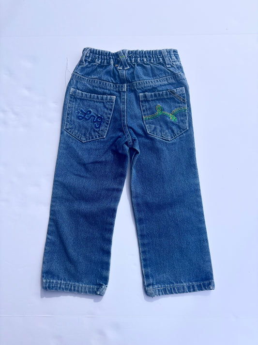 Kids Vintage Embroidered Jeans (2T)