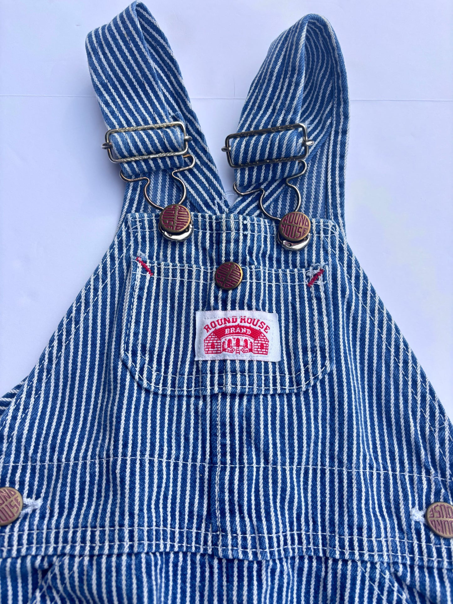 Kids Vintage Stripe Denim Overalls (3T)