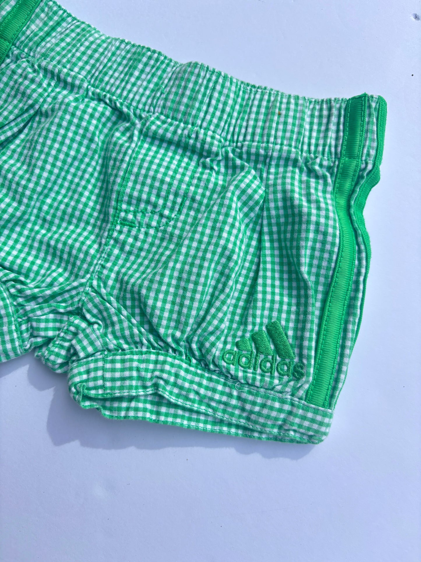 Kids Vintage Adidas Gingham Shorts (3MO)
