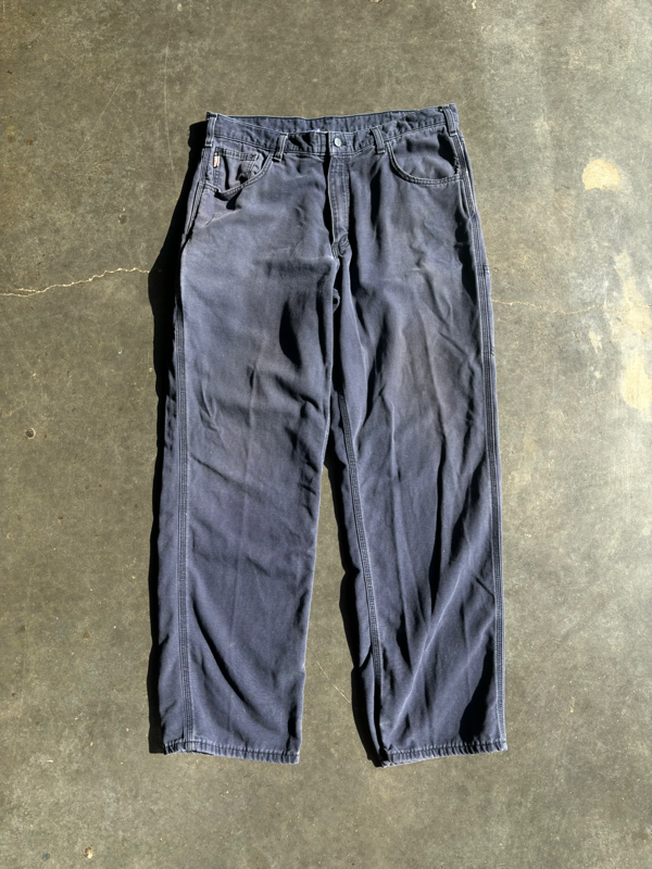 Vintage Navy Blue Carhartt Pants (36”x34”)