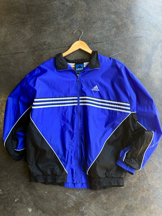 Vintage 90’s Adidas Blue Windbreaker(XL)