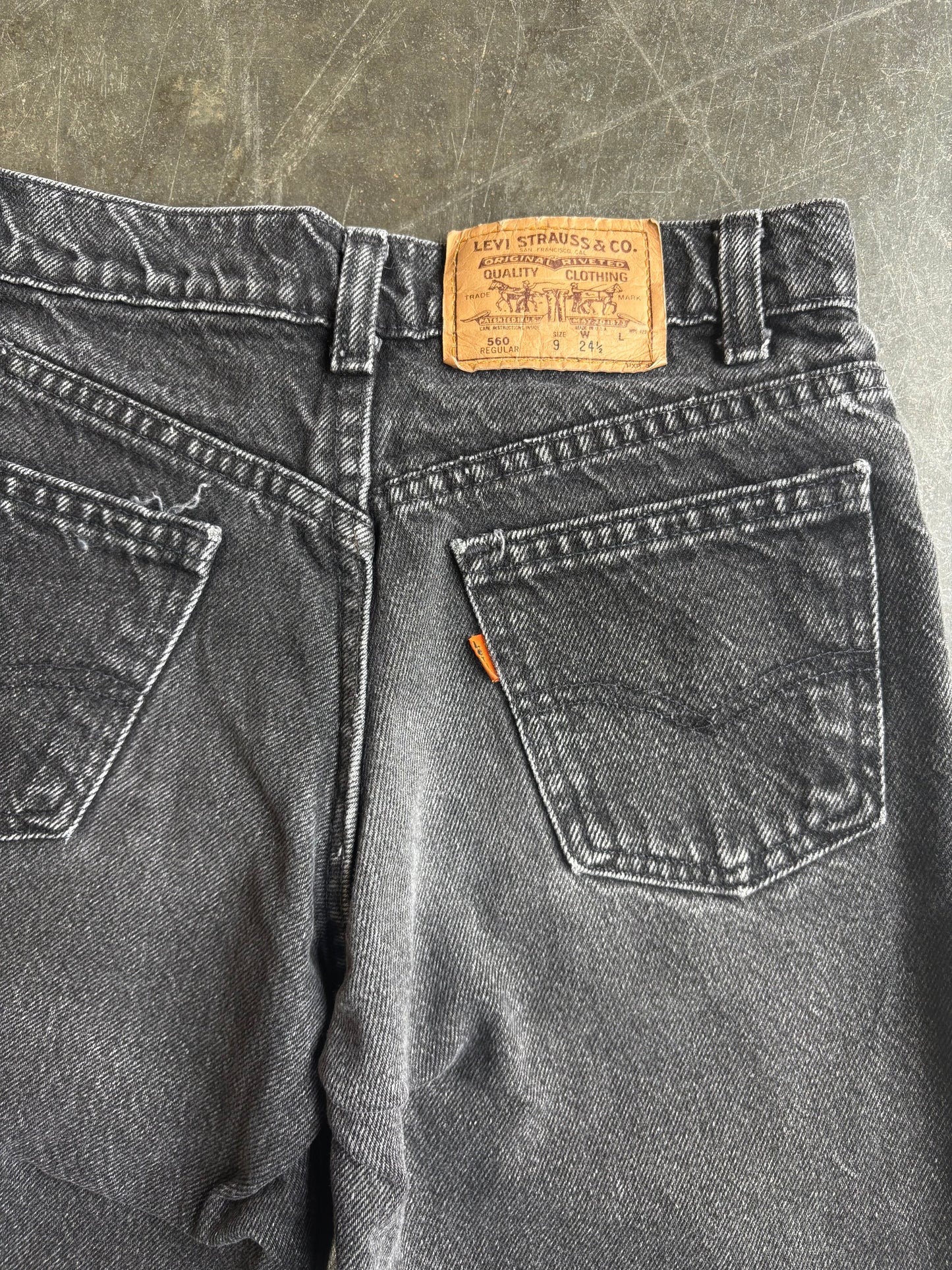 Vintage Orange Tab Levi Jorts (24”)