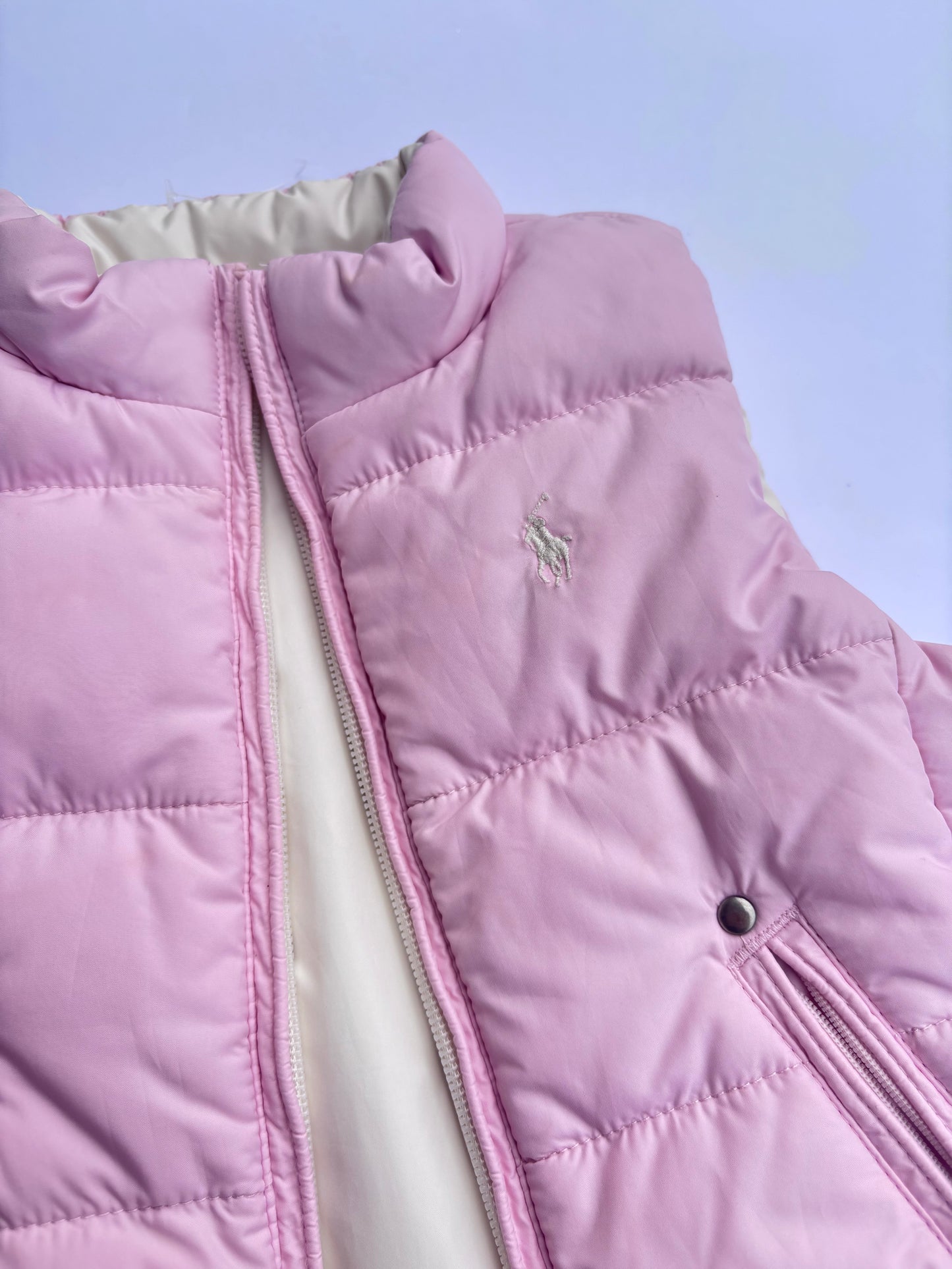 Kids Vintage Polo Reversible Puffer Vest (3T)