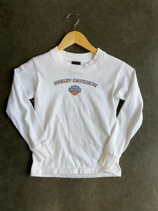 Women’s Vintage Harley Long Sleeve Baby Tee (XXS)