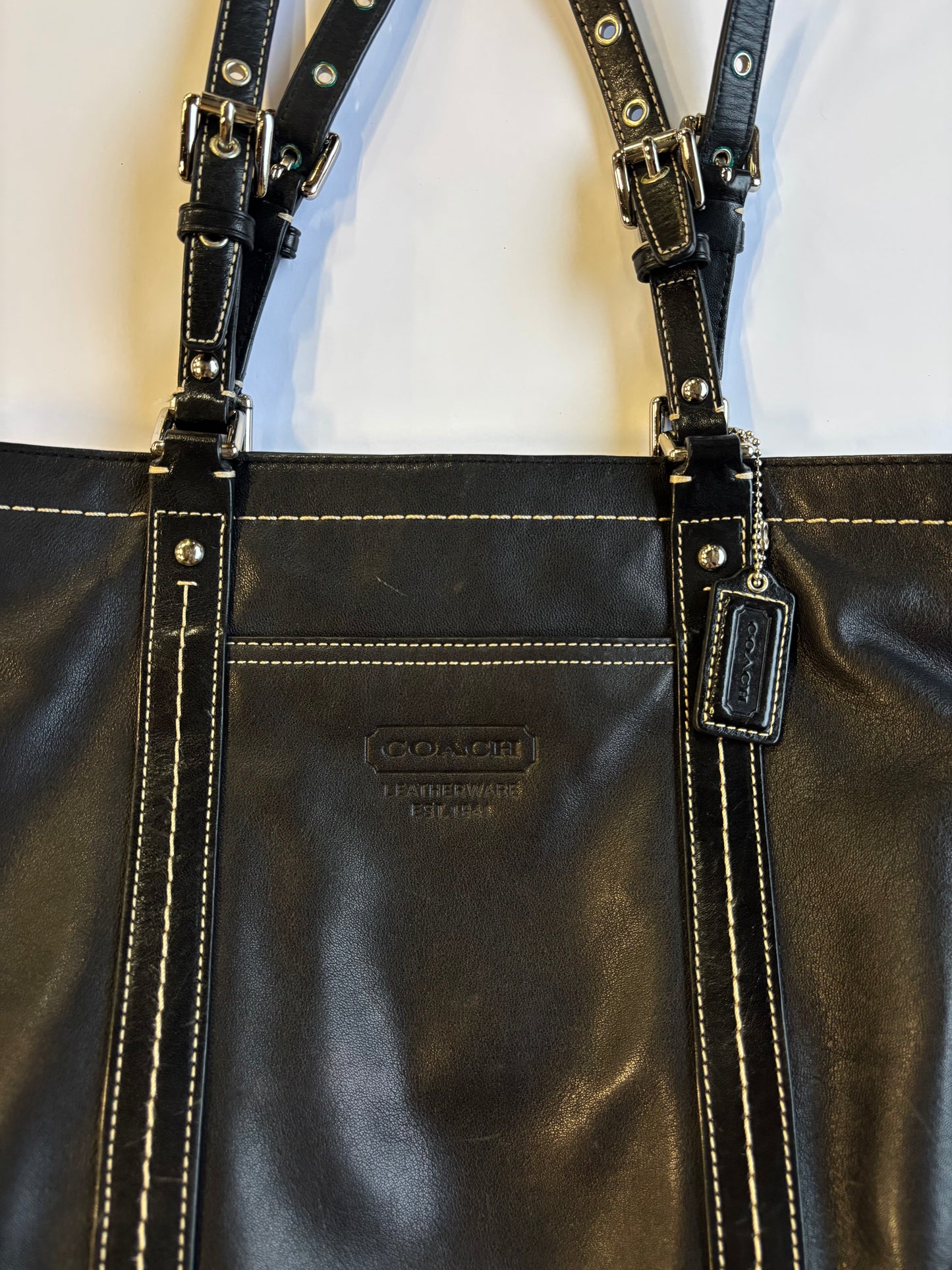 Vintage Leather Coach Shoulder Bag