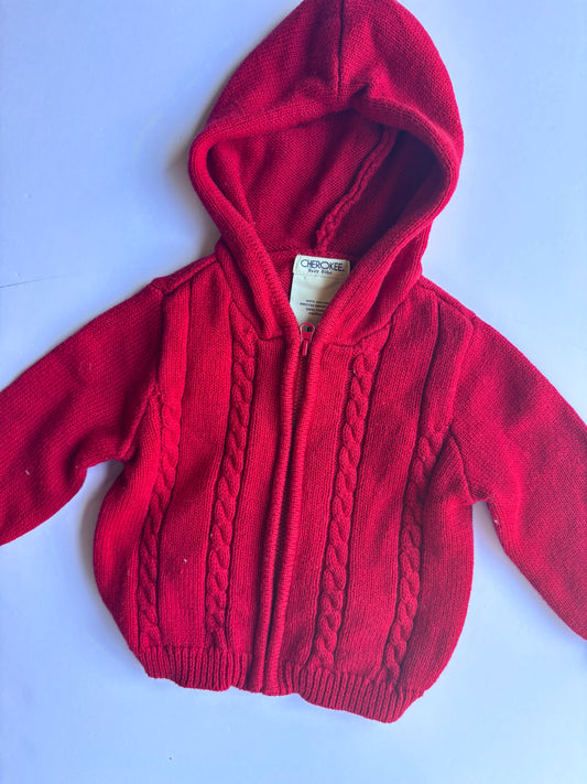 Kids Vintage Cable Knit Zip Up (6mo)