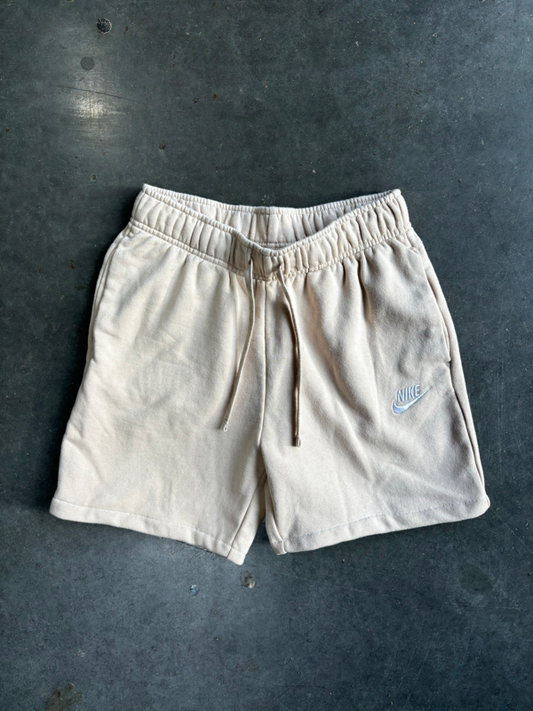 Reworked Cream Nike Sweatshorts (S)