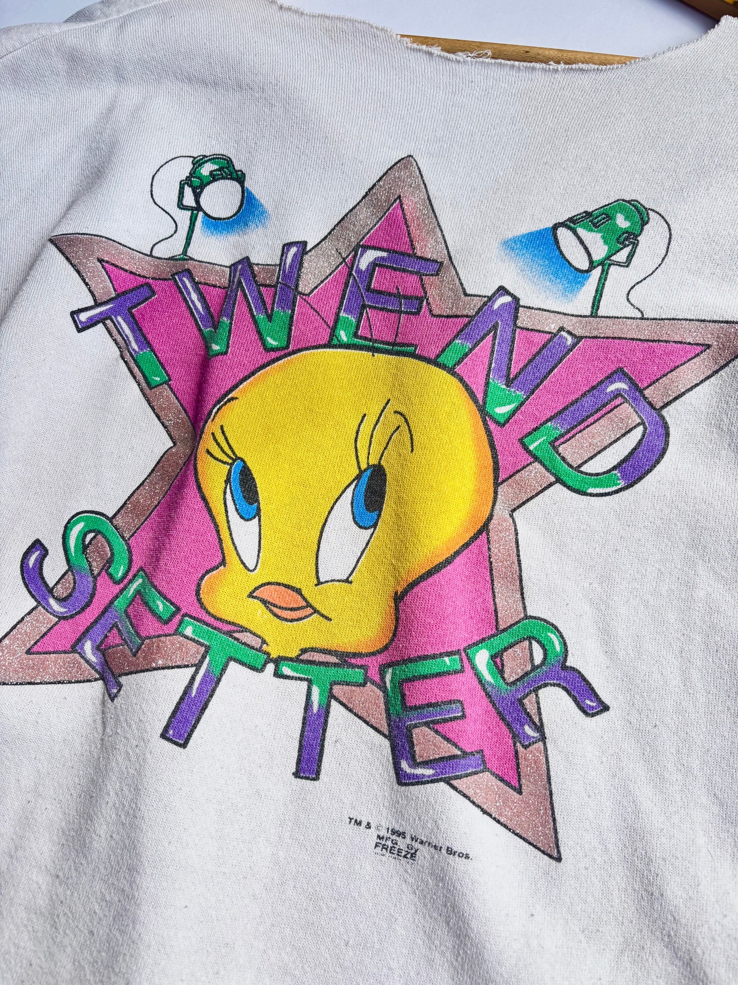 Vintage 1995 Tweety Cutoff Crewneck (M)