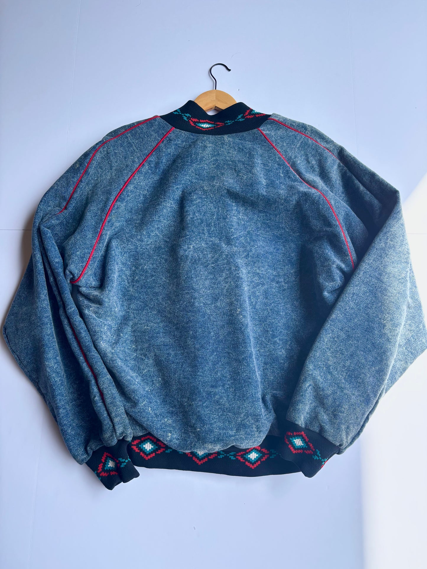 Vintage 90’s Aztec Denim Jacket (L)