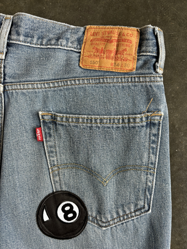 Reworked Levi 550 8-Ball Jorts (34”)