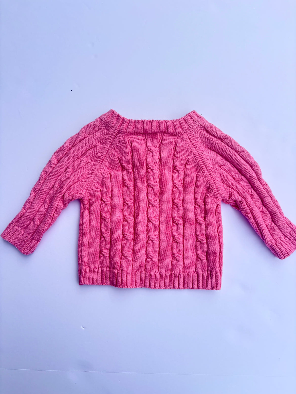 Kids Vintage Pink Cable Knit Sweater (6MO)