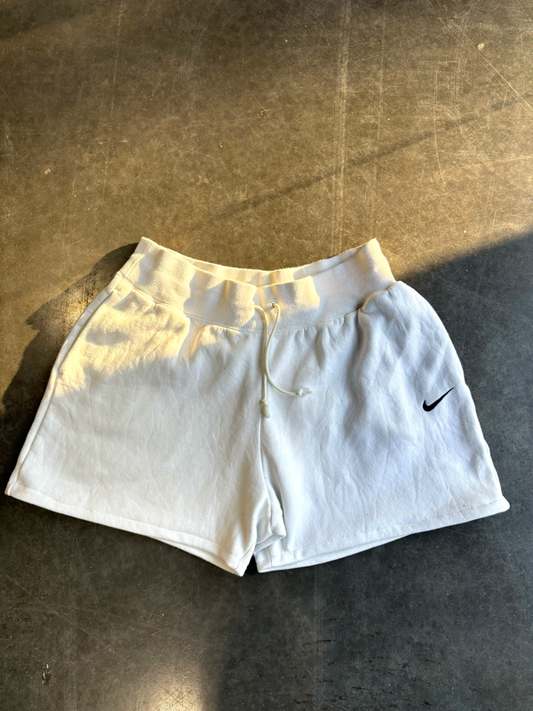 Reworked White Nike Sweatshorts (XL)