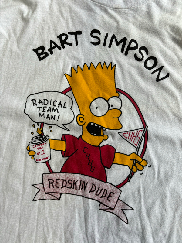 Vintage Bart Simpsons Redskins Tee (XL)