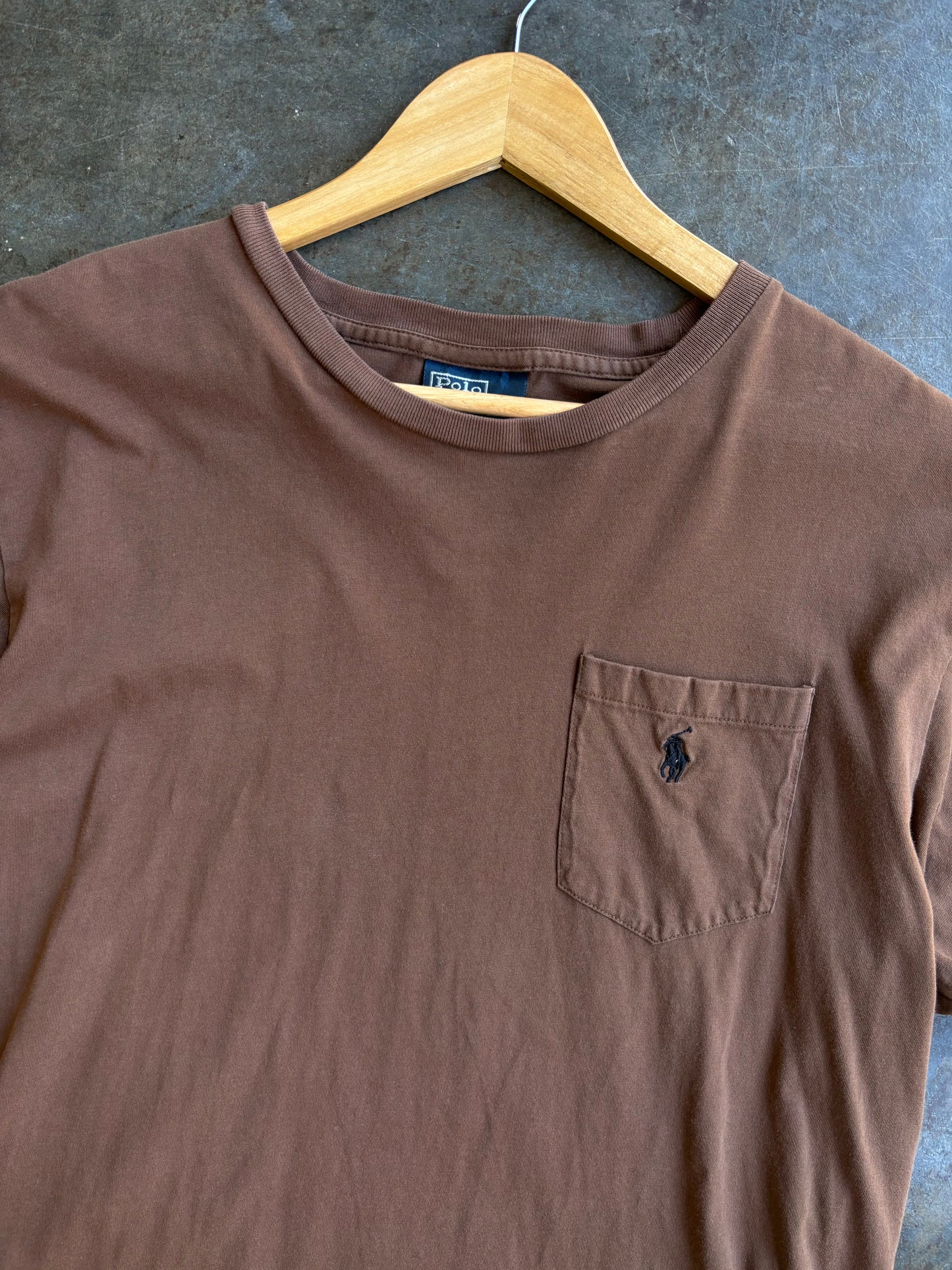 Vintage Brown Polo Pocket Tee (M)