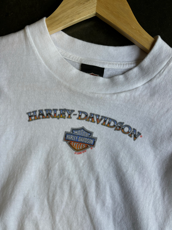 Women’s Vintage Harley Long Sleeve Baby Tee (XXS)