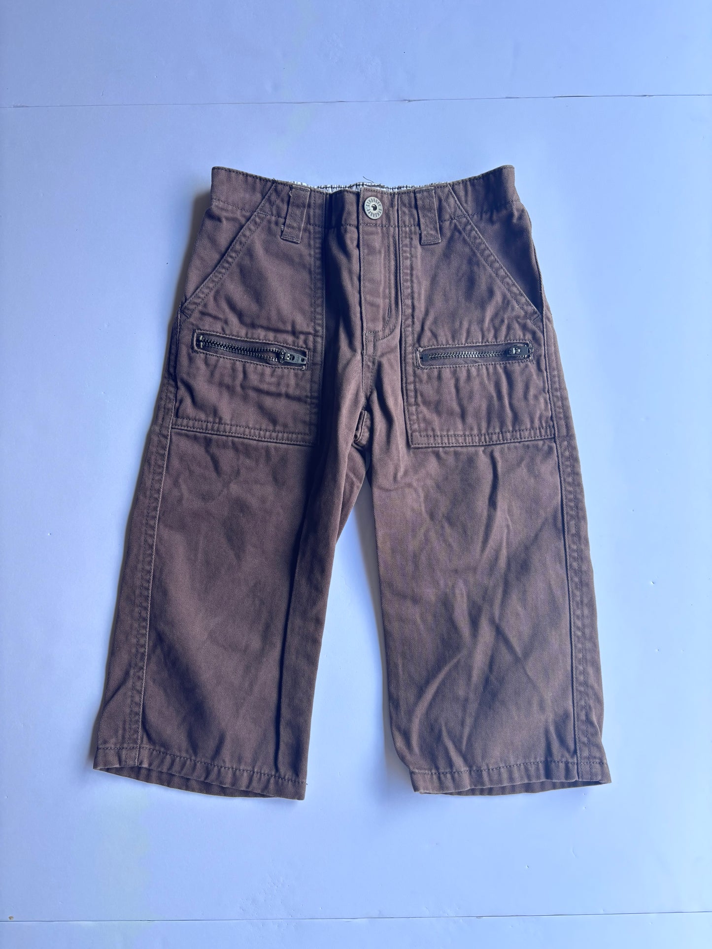 Kids Vintage Brown Cargo Pants (18MO)