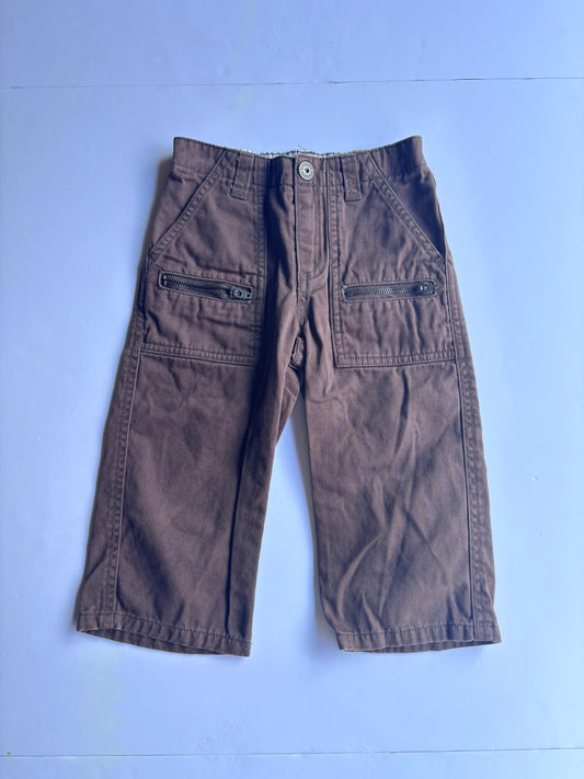 Kids Vintage Brown Cargo Pants (18MO)