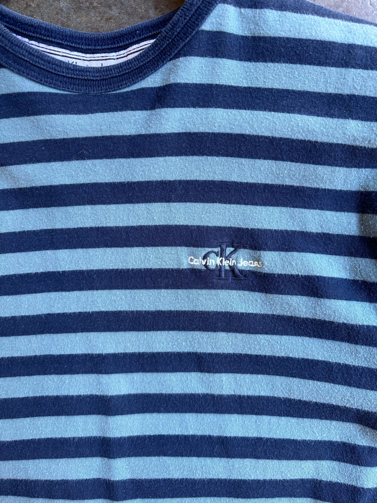 Vintage 90’s Calvin Klein Striped Tee (M)