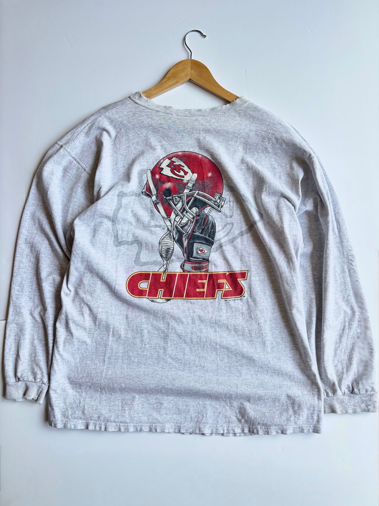 Vintage 90’s KC Chiefs Double Sided Long Sleeve (L)