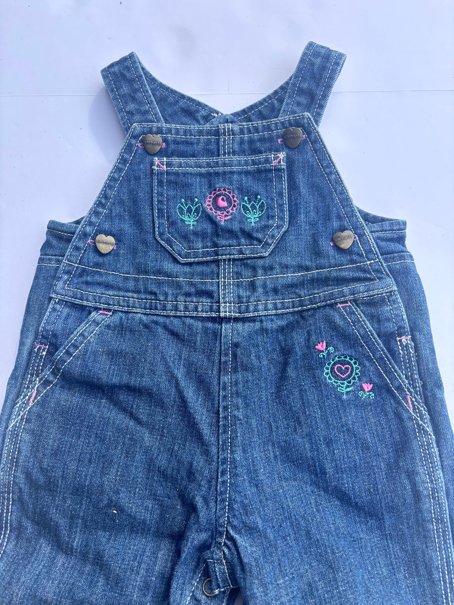 Kids Carhartt Floral Overalls (9MO)