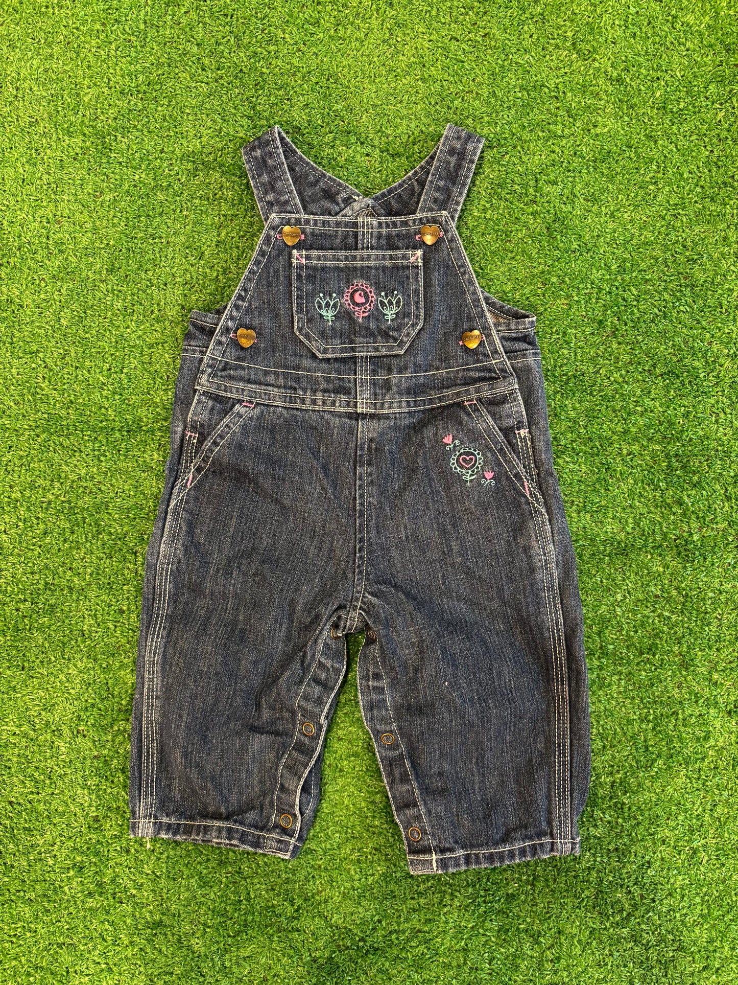 Kids Carhartt Floral Overalls (9MO)
