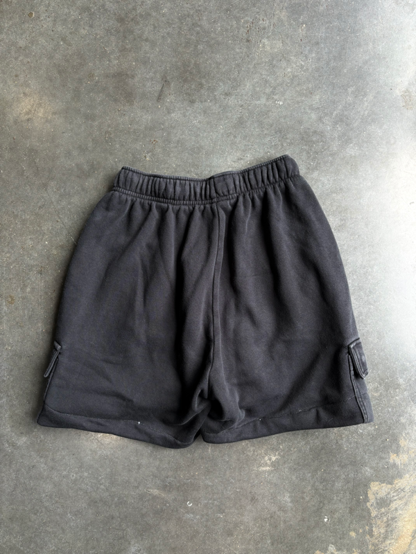 Reworked Black Nike Cargo Sweatshorts (XS)