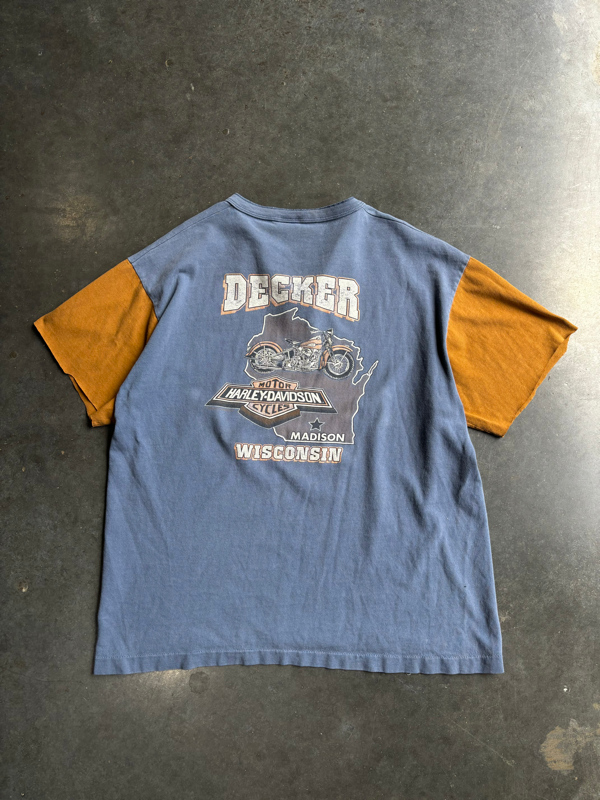 Vintage Harley Davidson Henley Tee (L)