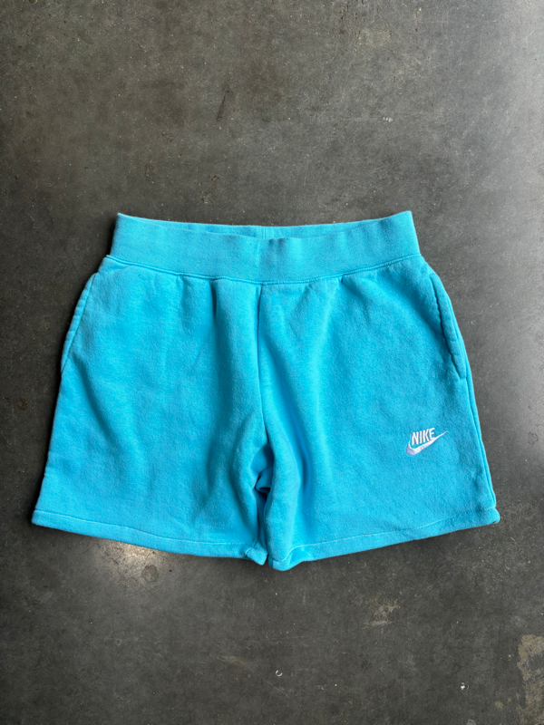 Reworked Blue Nike Sweatshorts (XS)