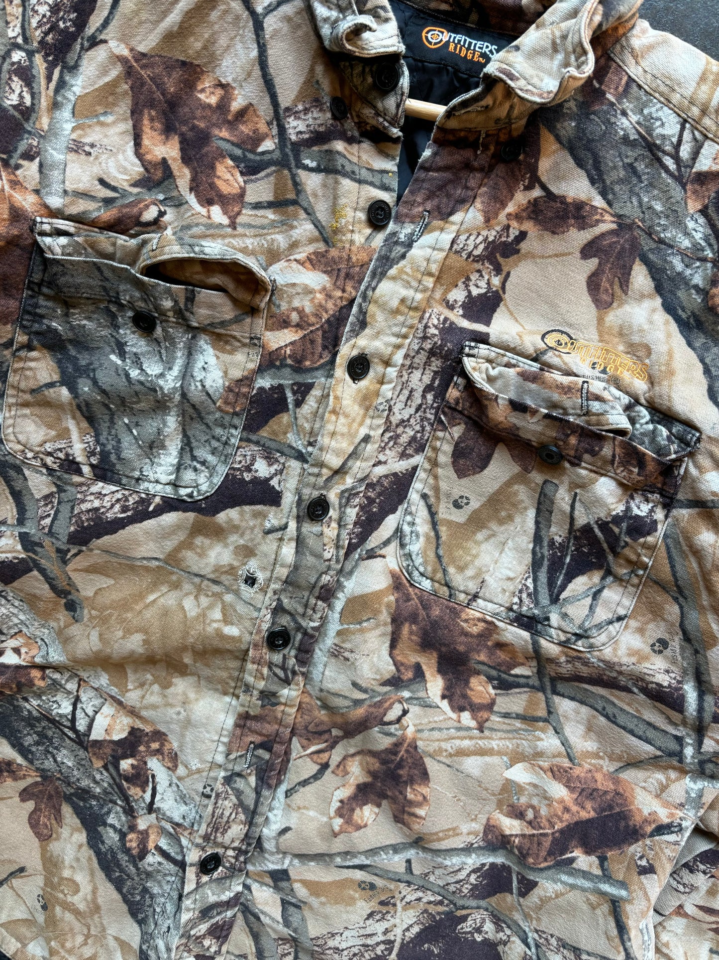 Vintage Camo Lined Button Up (L)