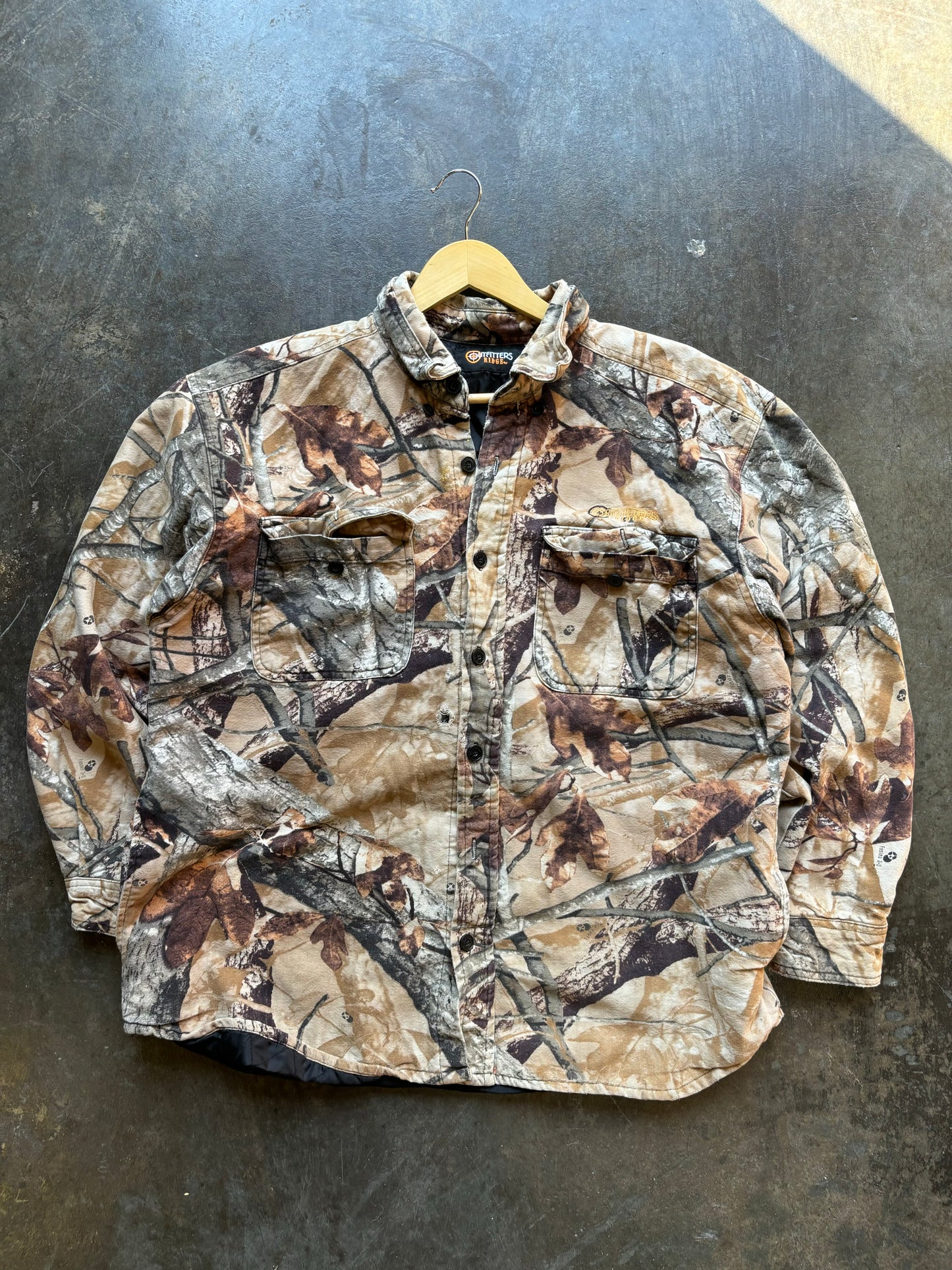 Vintage Camo Lined Button Up (L)