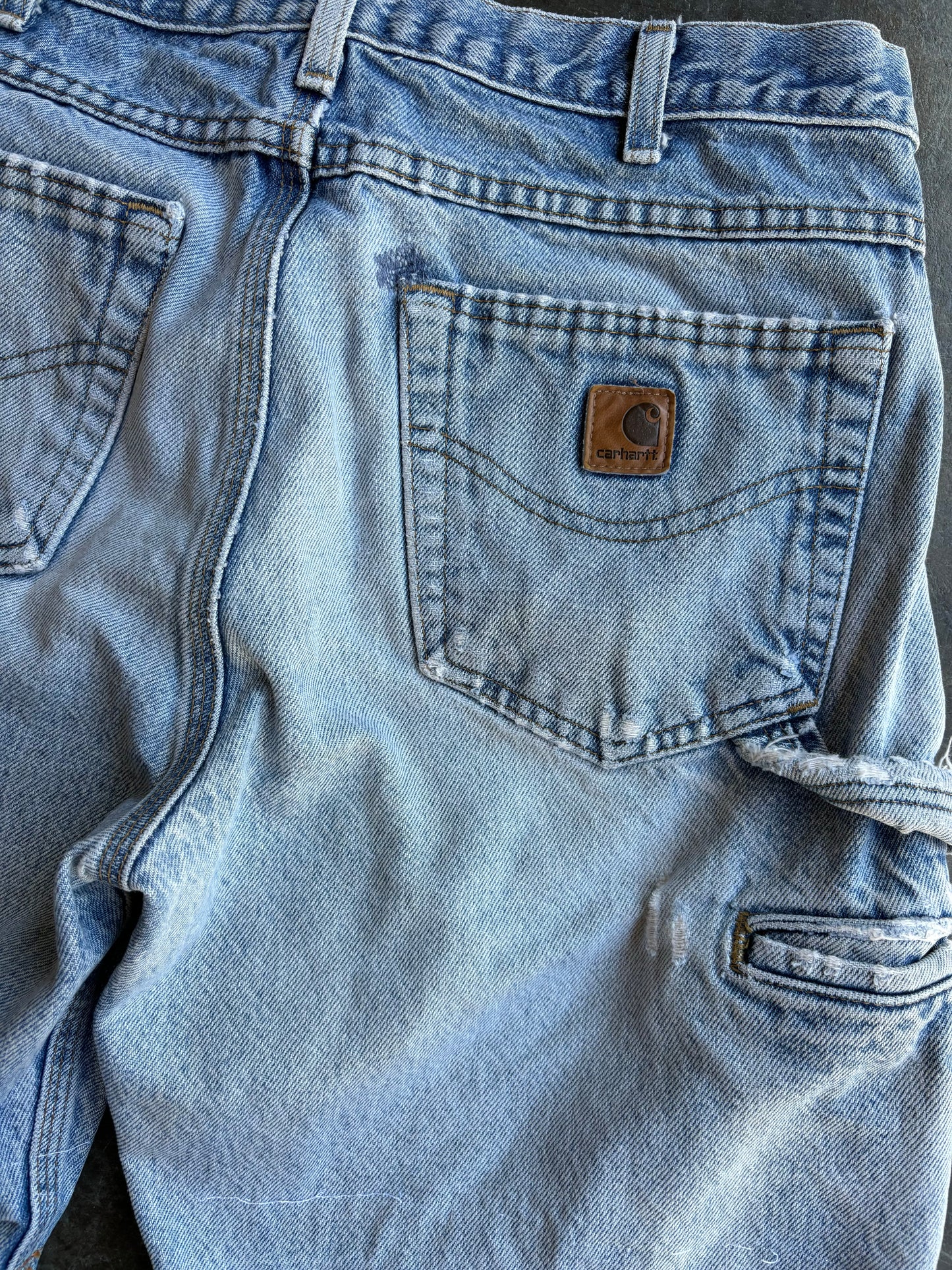 Vintage Carhartt Denim Cargo Shorts (32”)