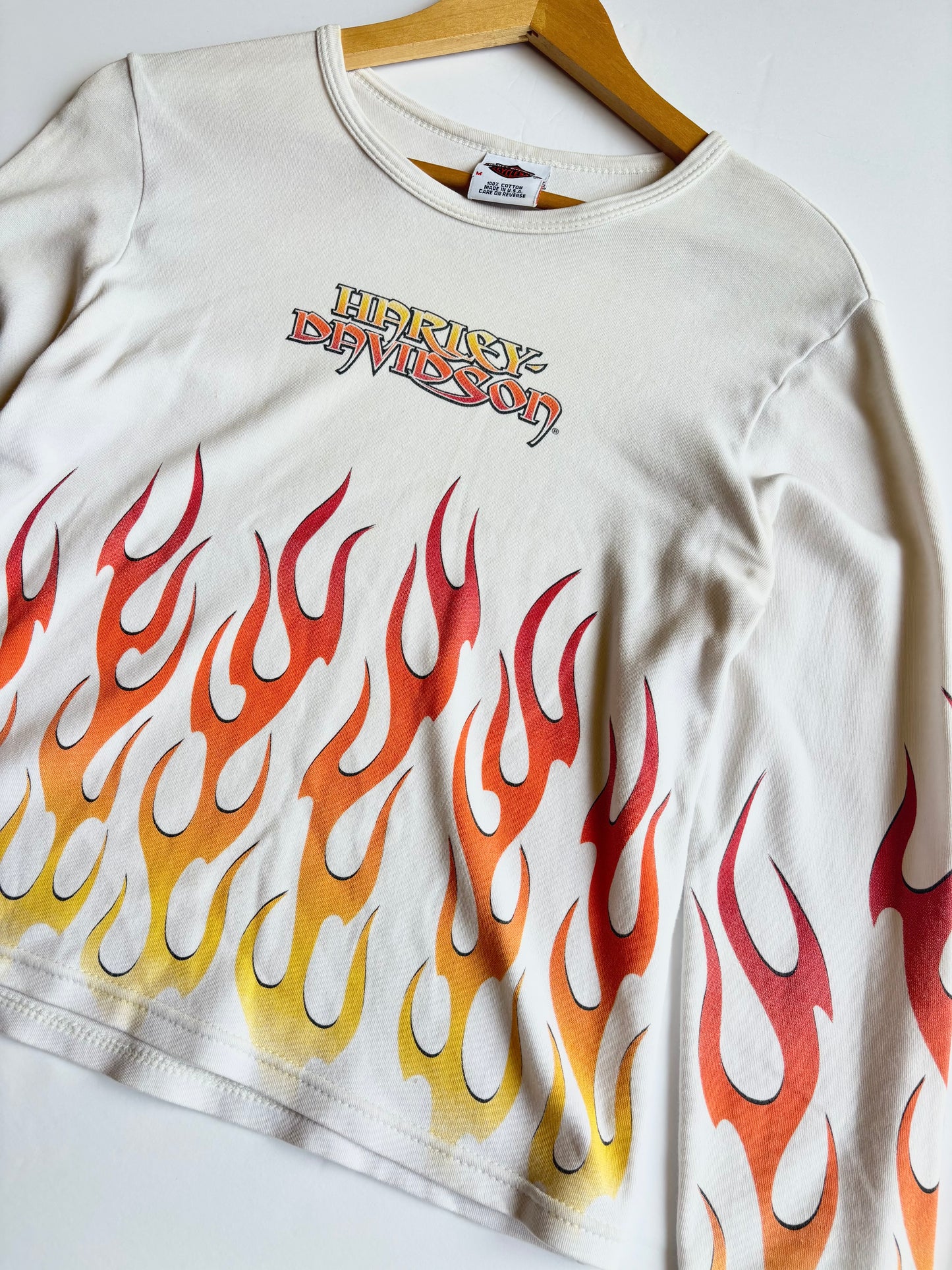 Women’s Vintage Harley Flame Long Sleeve (M)