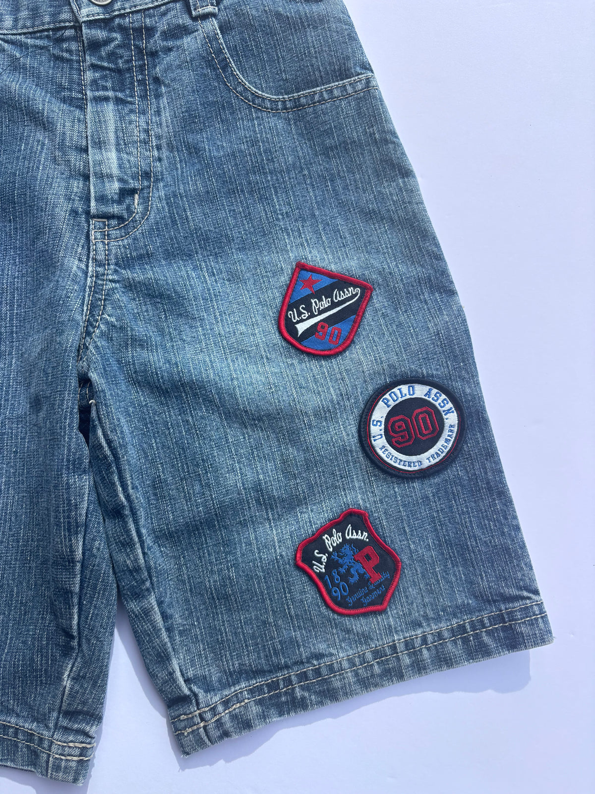 Kids Vintage Polo Patchwork Shorts (5T)