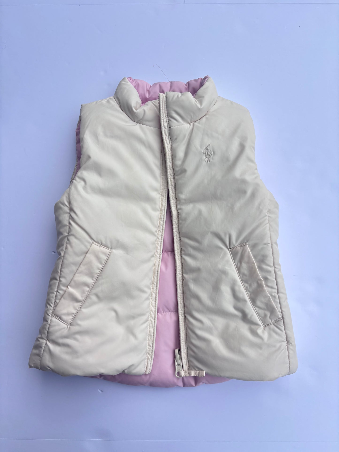 Kids Vintage Polo Reversible Puffer Vest (3T)
