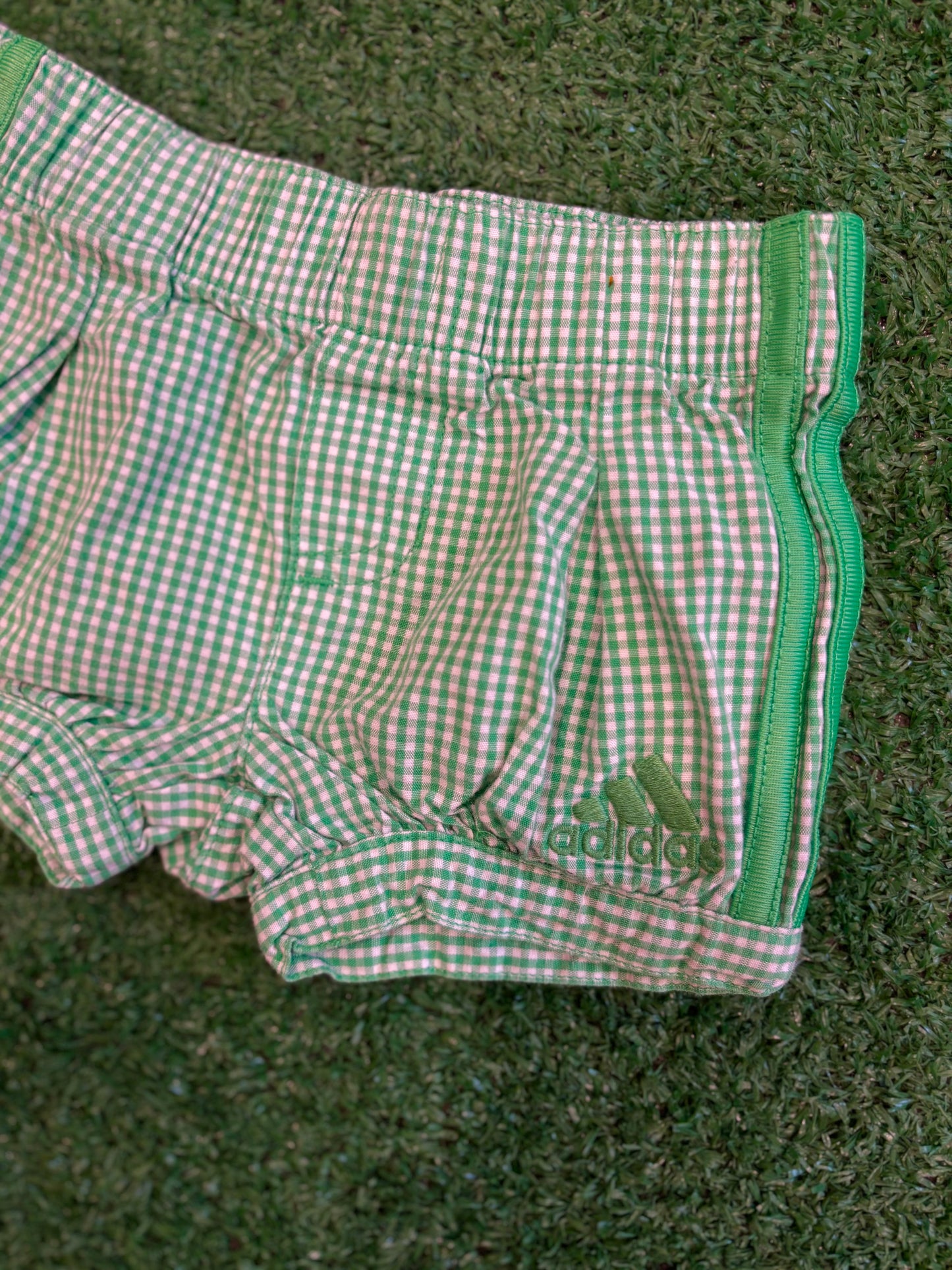Kids Vintage Adidas Gingham Shorts (3MO)