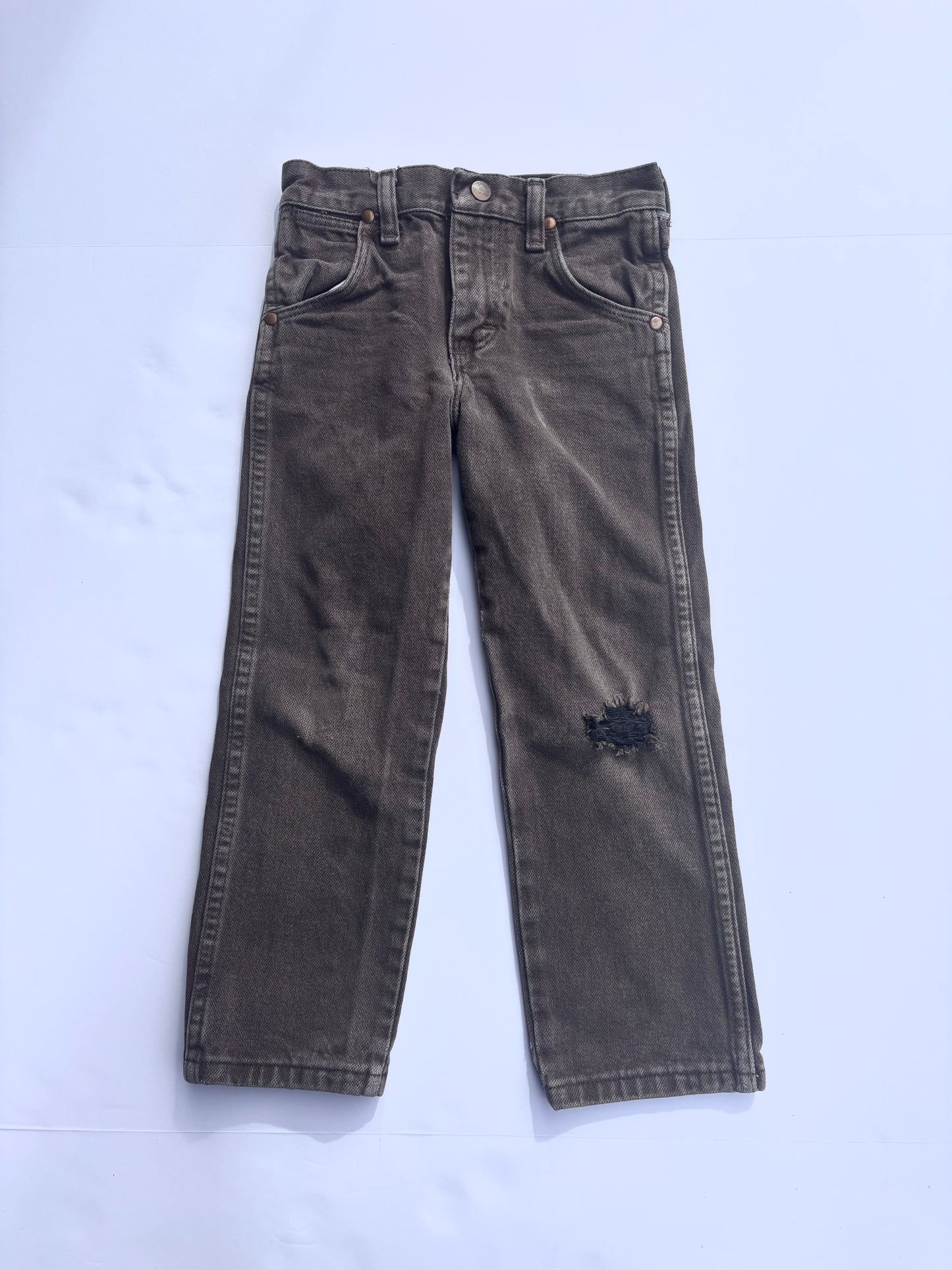 Kids Vintage Wrangler Brown Denim (5T)