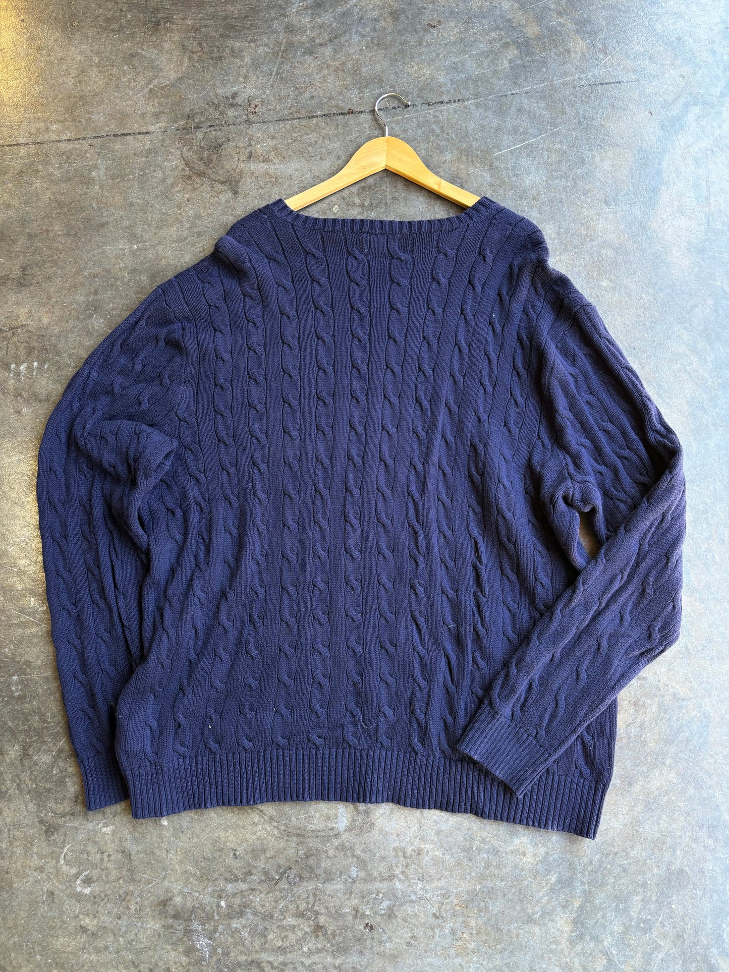 Vintage Polo Navy Knit Sweater (XXXL)