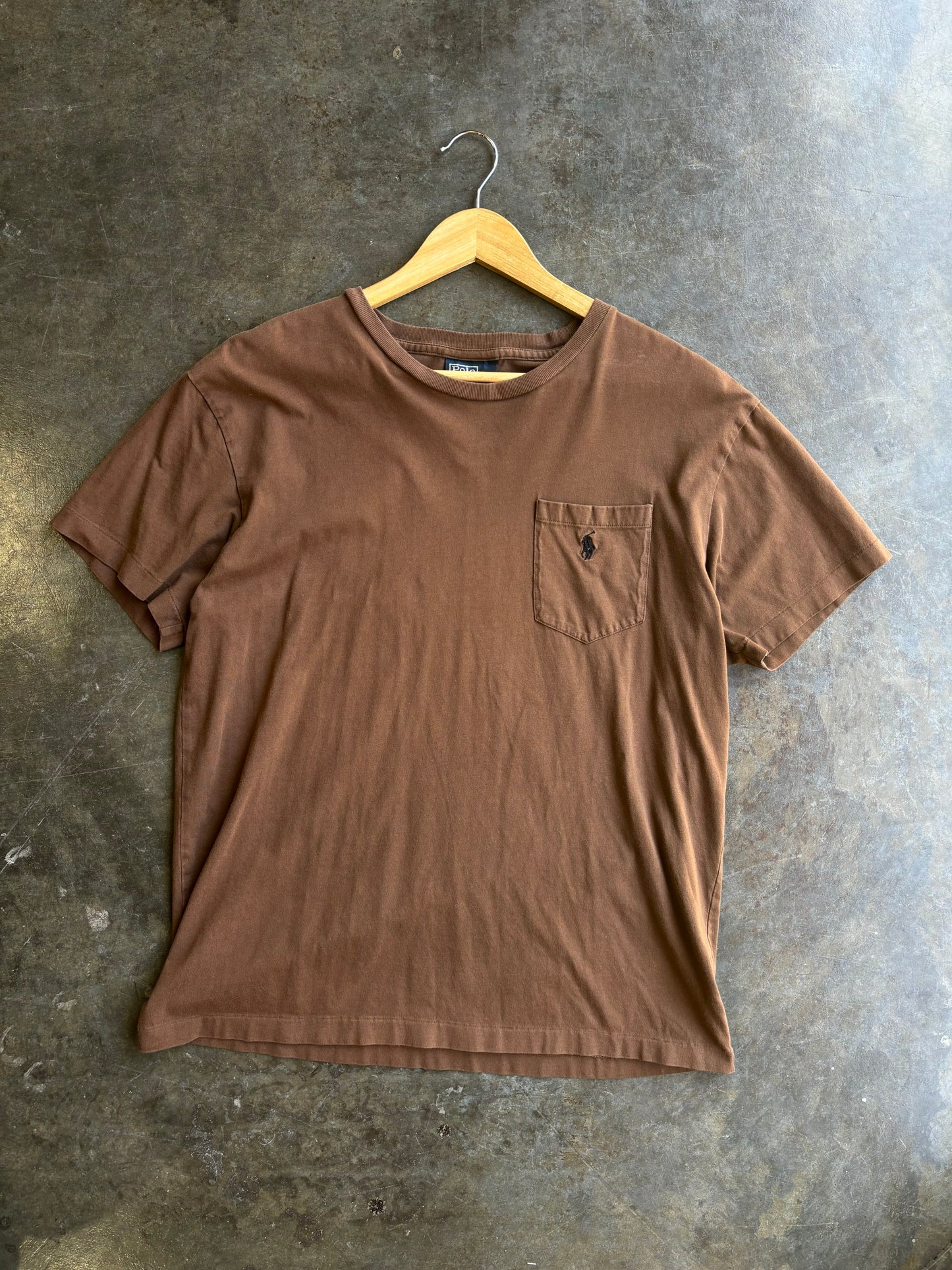 Vintage Brown Polo Pocket Tee (M)